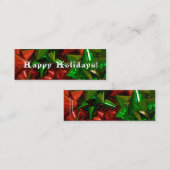 おめでとうクリスマスのお祝いのしおり スキニー名刺 (正面/裏面)