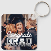 おめでとうグモダンラシンプルド名門私立校風の写真 キーホルダー (裏面)