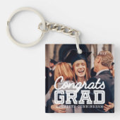 おめでとうグモダンラシンプルド名門私立校風の写真 キーホルダー (正面)