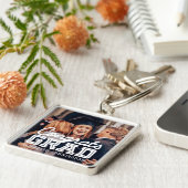 おめでとうグモダンラシンプルド名門私立校風の写真 キーホルダー (側面)