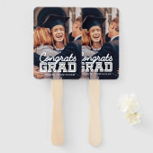 おめでとうグモダンラシンプルド名門私立校風の写真 ハンドファン (正面&裏面)