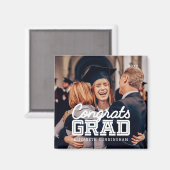 おめでとうグモダンラシンプルド名門私立校風の写真 マグネット (正面/裏面)