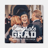 おめでとうグモダンラシンプルド名門私立校風の写真 マグネット (正面)