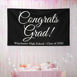 おめでとうグラッカスタムド・ブラック・スクリプト・クラス年 横断幕