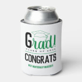 おめでとうグラッドキャップグリーンとブラック 缶クーラー (缶正面)