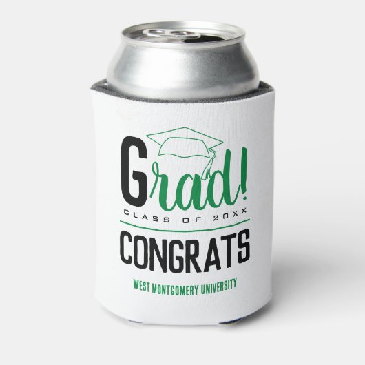 おめでとうグラッドキャップグリーンとブラック 缶クーラー (缶裏面)