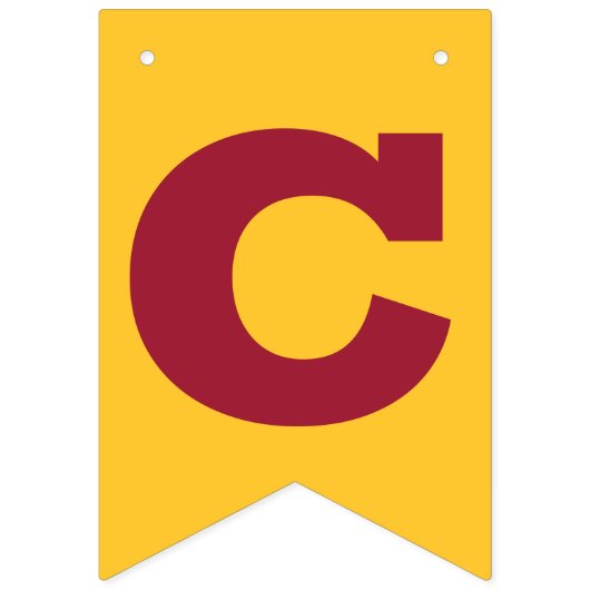 おめでとうグラッドクリムゾンアンドイエロー金ゴールド バンティングフラッグ (第1の旗)