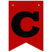 おめでとうグラッドスカーレットとブラック バンティングフラッグ (第2の旗)