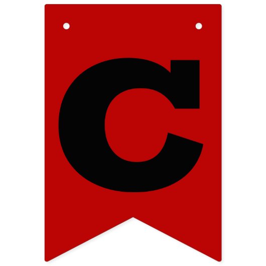 おめでとうグラッドスカーレットとブラック バンティングフラッグ (第2の旗)