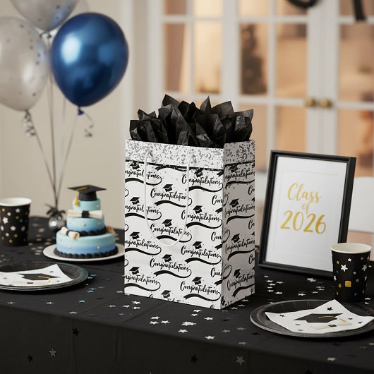 おめでとうグラッドハット ミディアムペーパーバッグ