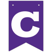 おめでとうグラッドパープルとホワイト バンティングフラッグ (第2の旗)