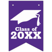 おめでとうグラッドパープルとホワイト バンティングフラッグ (第1の旗)