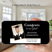 おめでとうグラッドフォトホワイトブラック2025卒業 案内状