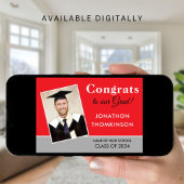 おめでとうグラッドフォトレッドシルバー2025卒業 案内状