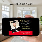 おめでとうグラッドフォト金ゴールドブラックレッド2025卒業 案内状