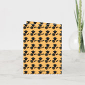 おめでとうグラッドブラックとイエローフォト卒業 カード (裏面)