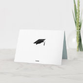 おめでとうグラッドブルー素朴写真卒業カード カード (裏面)