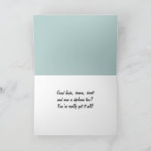 おめでとうグラッドブルー素朴写真卒業カード カード (内部)