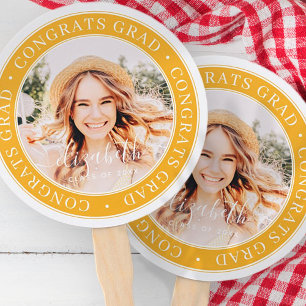 おめでとうグラッドモダンシンプルカスタム写真 ハンドファン