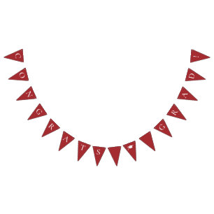 おめでとうグラッドレッド バンティングフラッグ