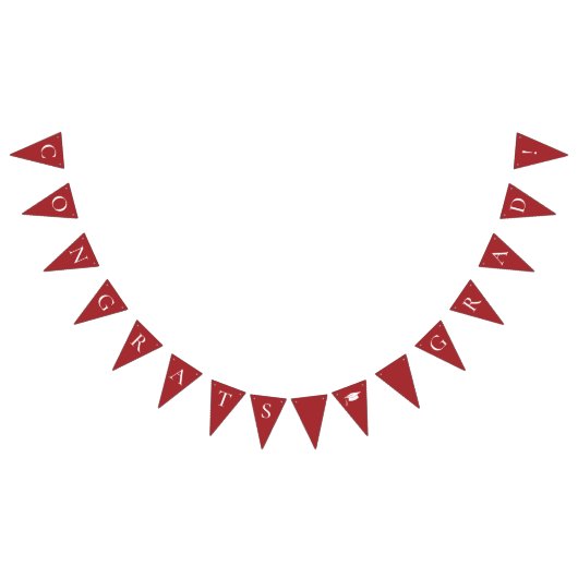 おめでとうグラッドレッド バンティングフラッグ (全)