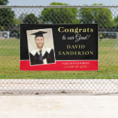 おめでとうグラッド写真名金ゴールド白黒赤 横断幕 (インサイチュ)