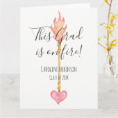 おめでとうグラッモダンクエレガントハート矢印 カード (黄色い花)