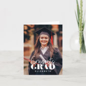 おめでとうグラモダンドシンプルカスタム写真 カード (正面)