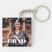 おめでとうグラモダンドシンプルカスタム写真 キーホルダー (裏面)