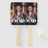 おめでとうグラモダンドシンプルカスタム写真 ハンドファン (正面&裏面)