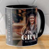 おめでとうグラモダンドシンプルカスタム写真 マグカップ