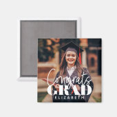 おめでとうグラモダンドシンプルカスタム写真 マグネット (正面/裏面)