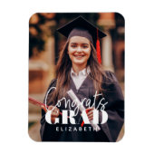 おめでとうグラモダンドシンプルカスタム写真 マグネット (縦)