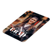 おめでとうグラモダンドシンプルカスタム写真 マグネット (左側)