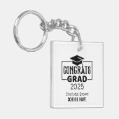 おめでとうグラーカスタムドアクリル酸キーチェーンギフト キーホルダー (正面左)