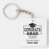 おめでとうグラーカスタムドアクリル酸キーチェーンギフト キーホルダー (正面)