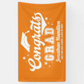 おめでとうグラードオレンジ卒業パーティバナー 横断幕 (縦)