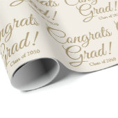 おめでとうグラードクリーカスタムム金ゴールドの授業の年 ラッピングペーパー (ロールコーナー)