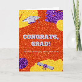 おめでとうグラードグリッター卒業 カード