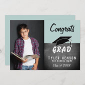 おめでとうグラードシャルボード写真卒業カード (正面/裏面)