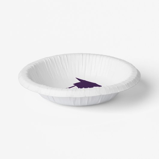 おめでとうグラードパープル卒業キャップ紙ボウル ペーパーボウル (傾斜あり)