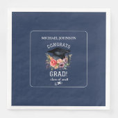 おめでとうグラードフローラネイビーブルーパーティー (正面)