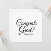 おめでとうグラード白黒カスタムスクリプト卒業 カード (正面/裏面インサイチュ)