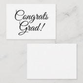 おめでとうグラード白黒カスタムスクリプト文字 ノートカード (正面/裏面)