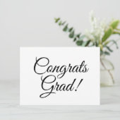 おめでとうグラード白黒筆書道 カード (スタンド正面)