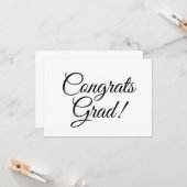 おめでとうグラード白黒筆書道 カード (正面/裏面インサイチュ)