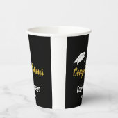 おめでとうグラード白黒金ゴールド卒業 紙コップ (左)