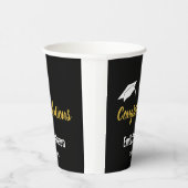 おめでとうグラード白黒金ゴールド卒業 紙コップ (右)