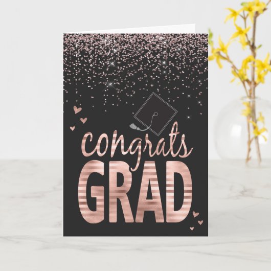 おめでとうグラード赤面バラフェイク箔 カード (黄色い花)