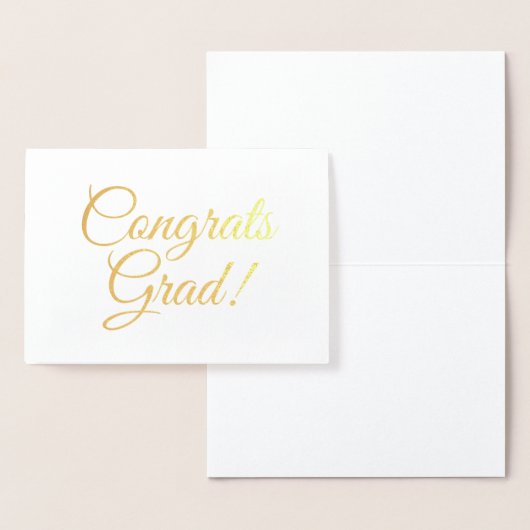 おめでとうグラード金ゴールドエレガントスクリプト卒業 箔カード (ディスプレー)